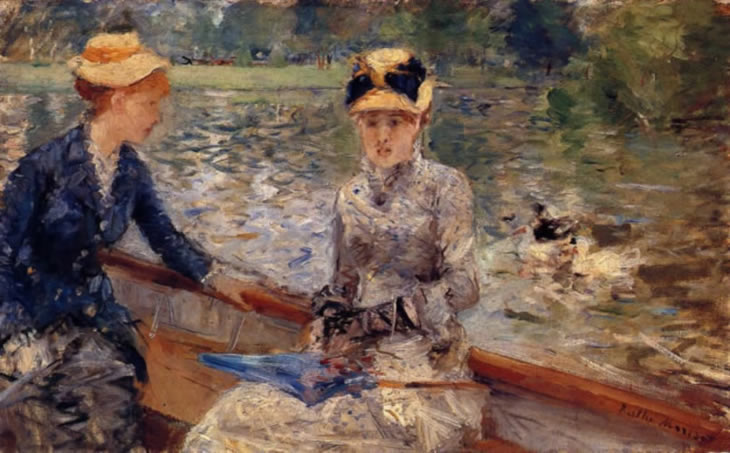 Pintura femenina francesa por Morisot.