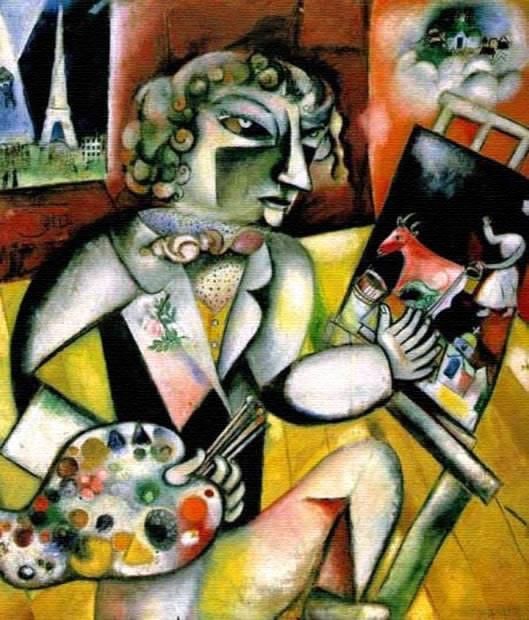 Autorrepresentación por Chagall.