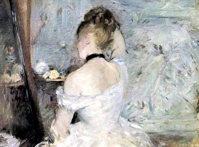 Dama en el tocador por Morisot.