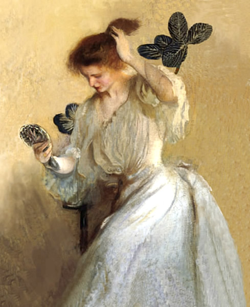 Retrato femenino impresionista por Tarbell.