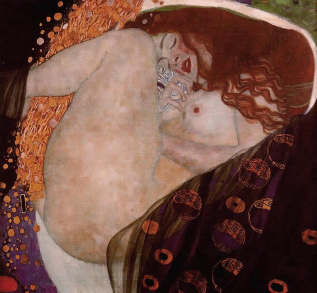 Arte simbólico original por Klimt.