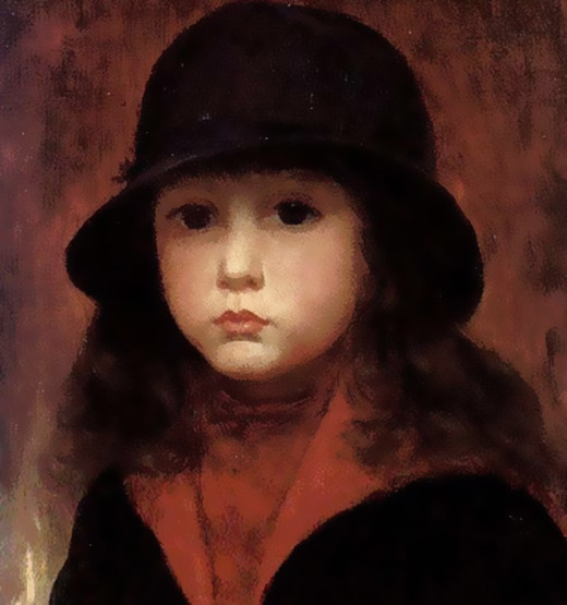 Retrato infantil por Valenzuela Puelma.